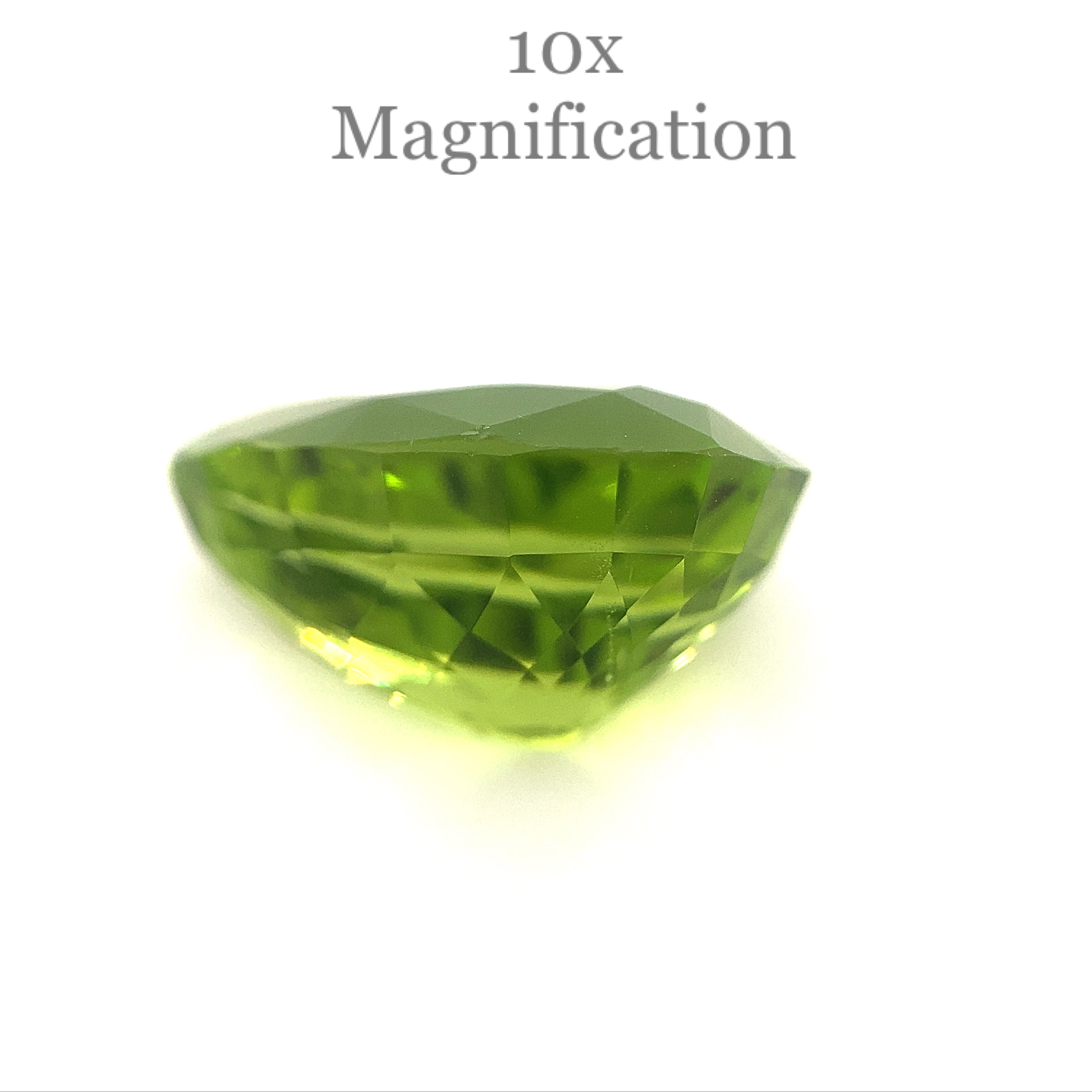 SkyJems 10.17ct Pear Peridot from Myanmar, GIA-certified yellowish green gemstone with exceptional clarity