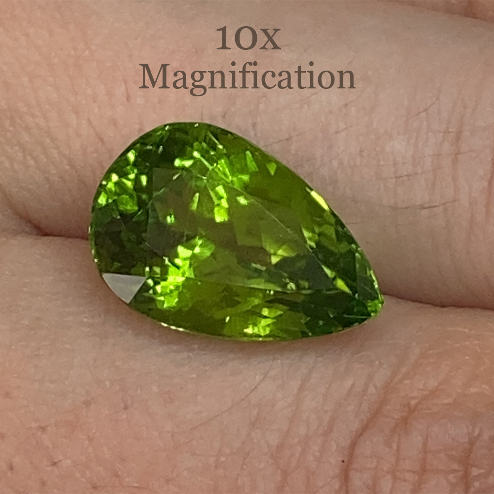 10.17ct Pear Peridot GIA Certified - Skyjems Wholesale Gemstones