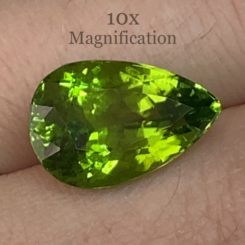 10.17ct Pear Peridot GIA Certified - Skyjems Wholesale Gemstones