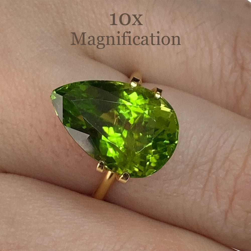 10.17ct Pear Peridot GIA Certified - Skyjems Wholesale Gemstones