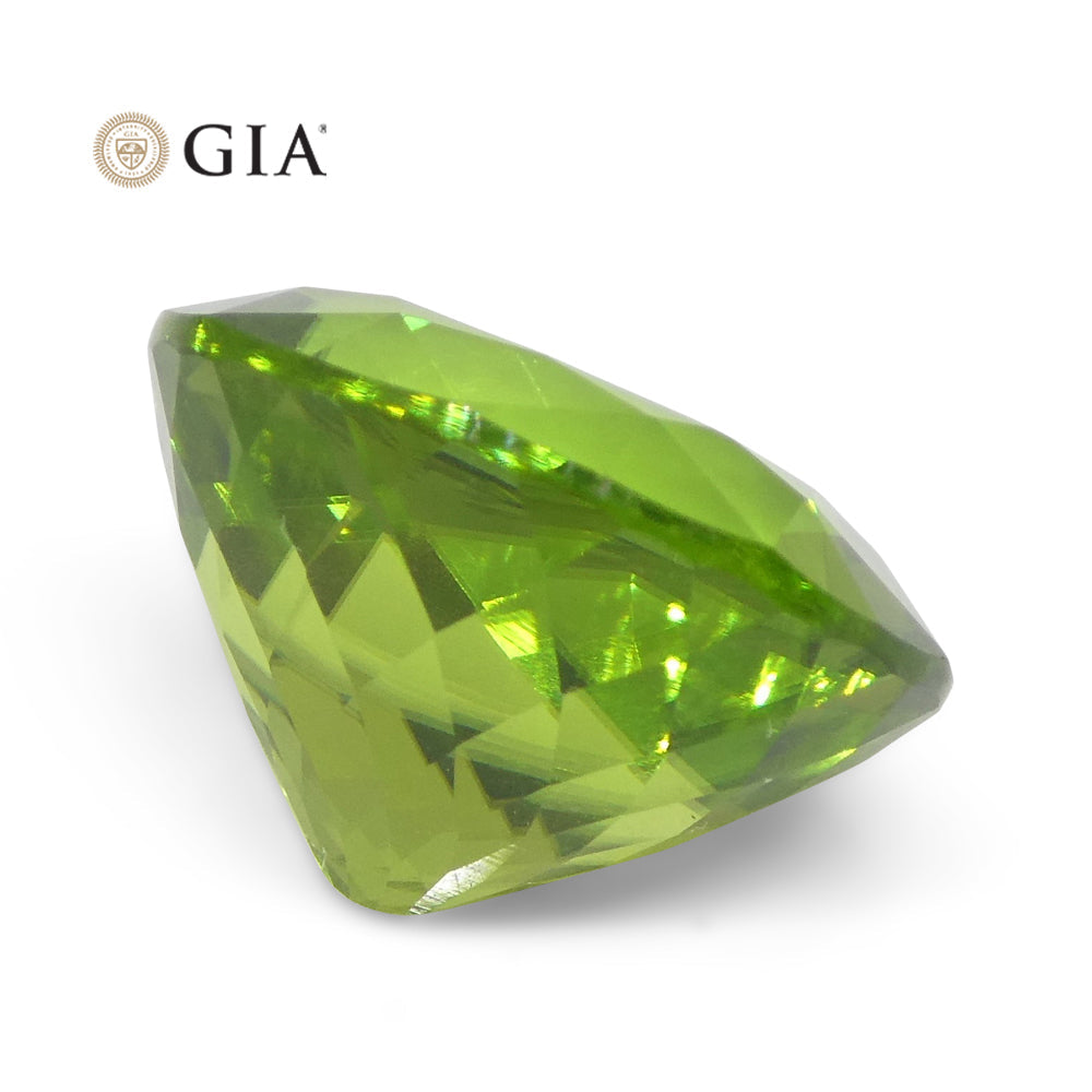 10.47ct Oval Yellowish Green Peridot GIA Certified - Skyjems Wholesale Gemstones