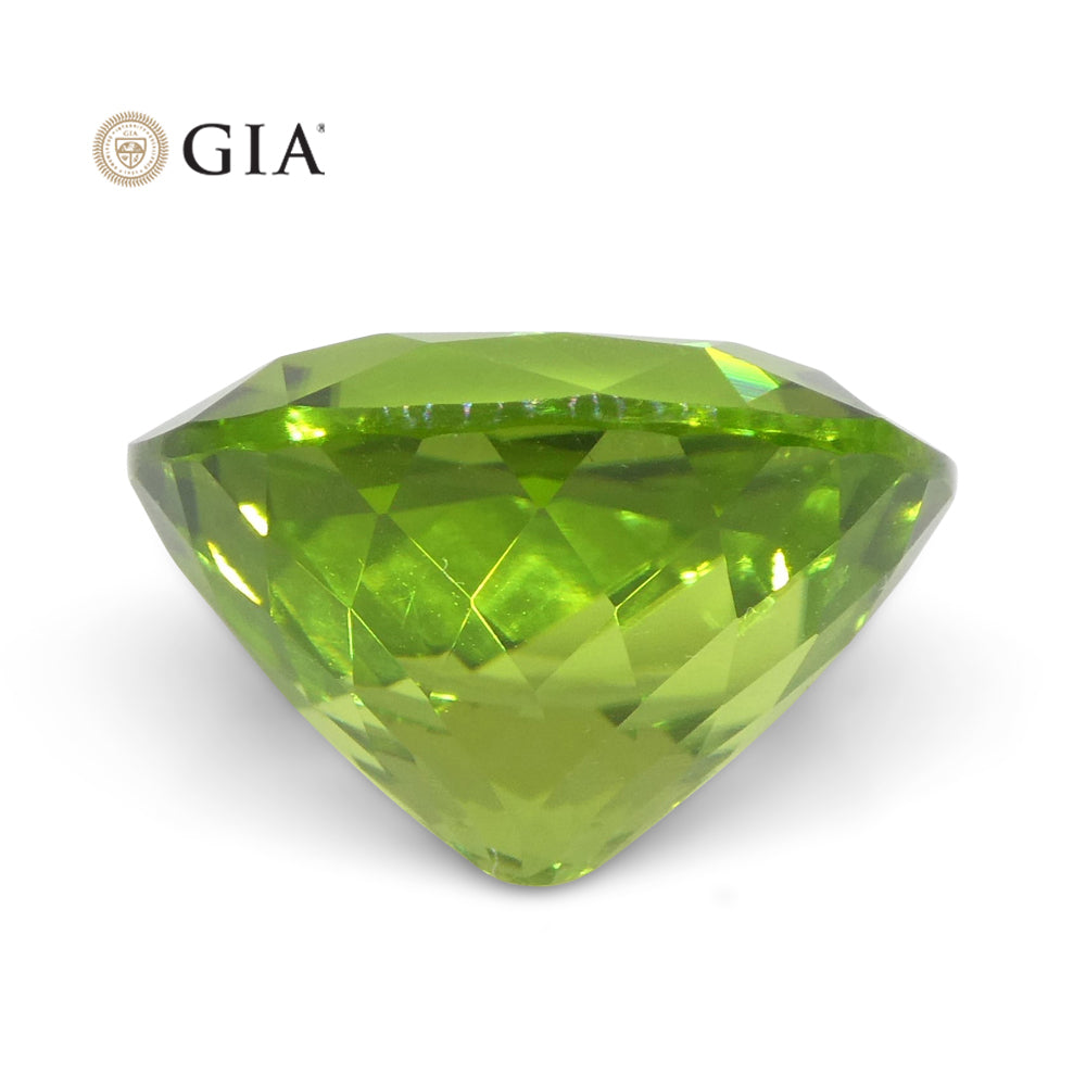 10.47ct Oval Yellowish Green Peridot GIA Certified - Skyjems Wholesale Gemstones