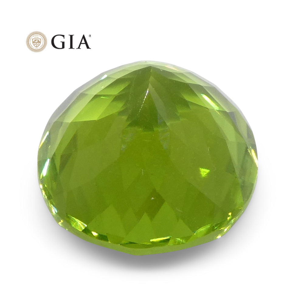 10.47ct Oval Yellowish Green Peridot GIA Certified - Skyjems Wholesale Gemstones