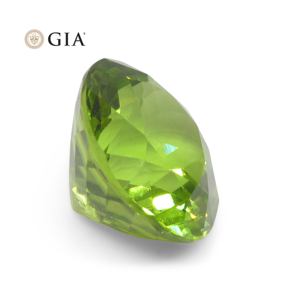 10.47ct Oval Yellowish Green Peridot GIA Certified - Skyjems Wholesale Gemstones