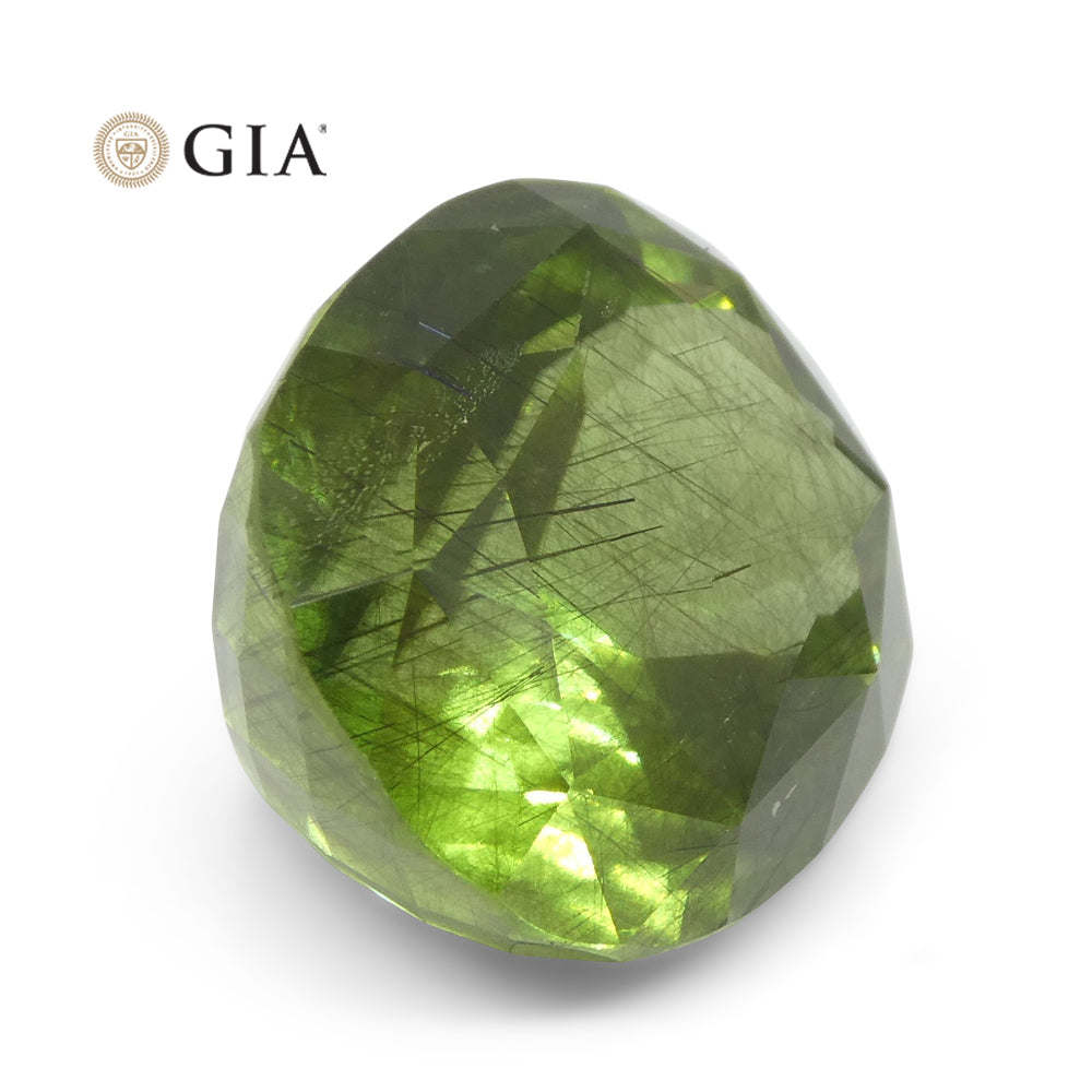 26.84ct Oval Yellowish Green Peridot GIA Certified - Skyjems Wholesale Gemstones