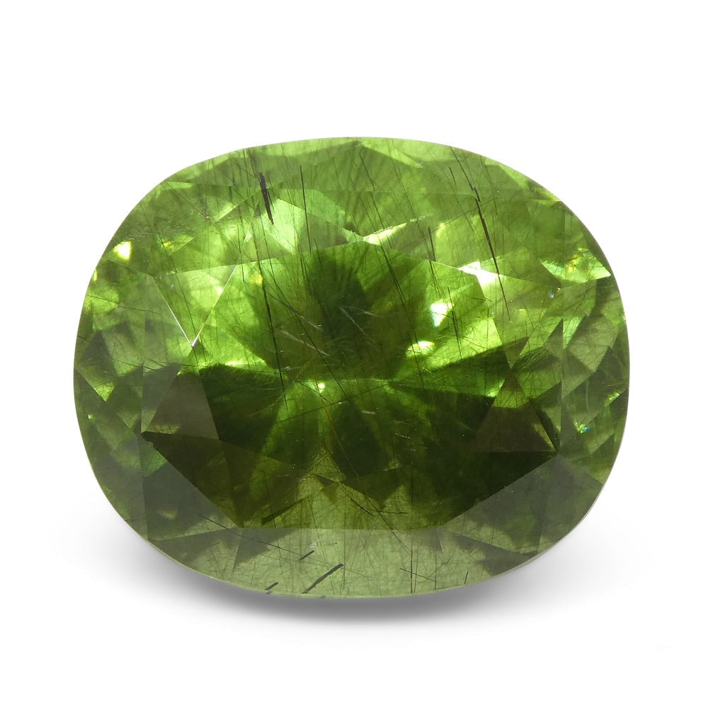 26.84ct Oval Yellowish Green Peridot GIA Certified - Skyjems Wholesale Gemstones