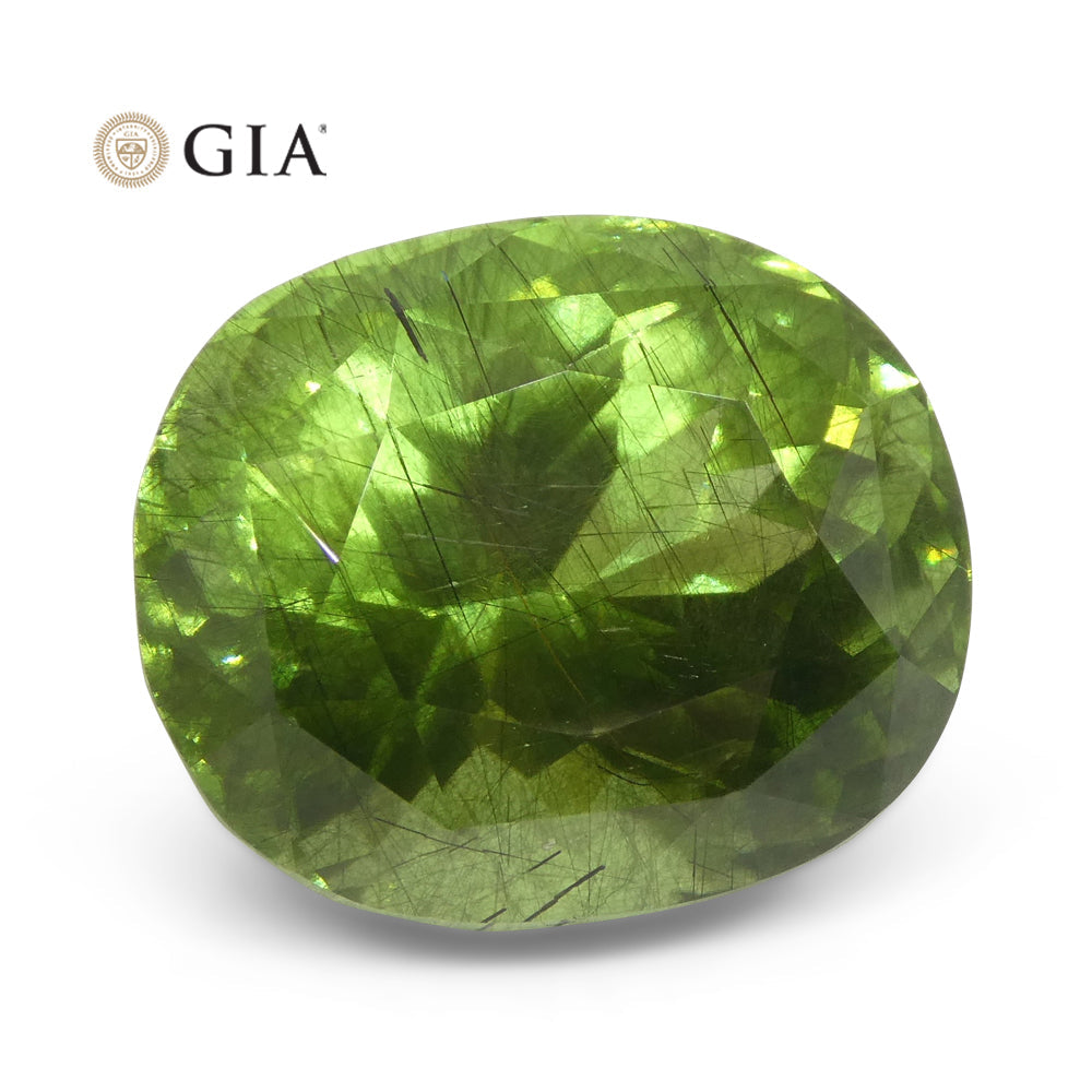 26.84ct Oval Yellowish Green Peridot GIA Certified - Skyjems Wholesale Gemstones