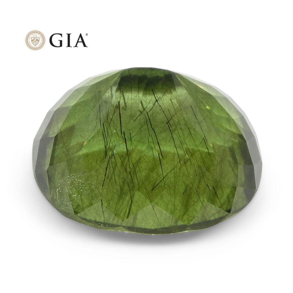 26.84ct Oval Yellowish Green Peridot GIA Certified - Skyjems Wholesale Gemstones