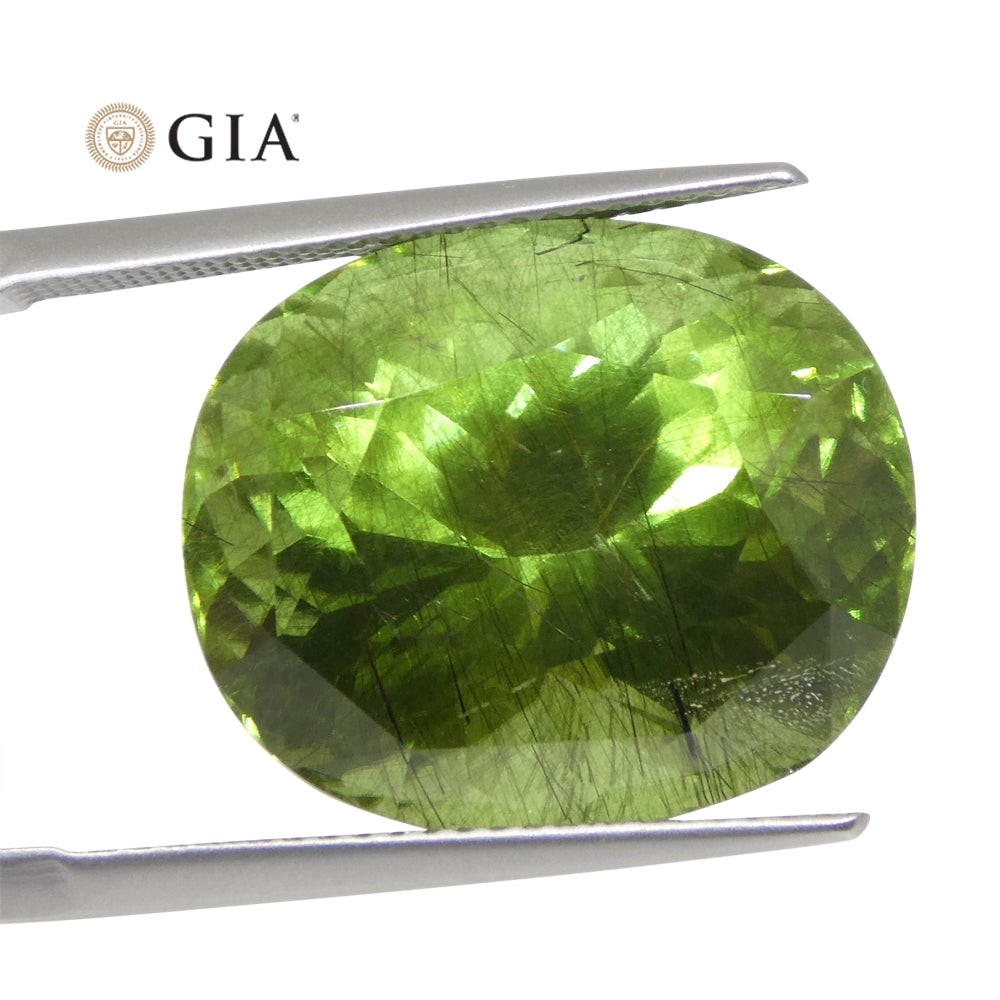 26.84ct Oval Yellowish Green Peridot GIA Certified - Skyjems Wholesale Gemstones