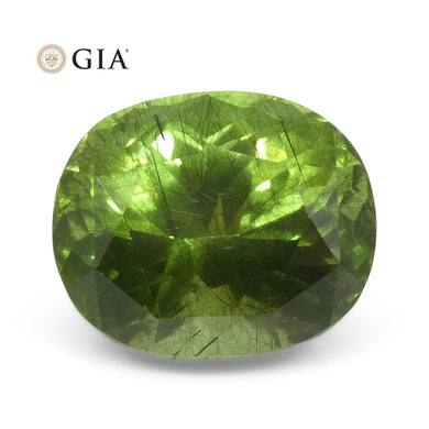 26.84ct Oval Yellowish Green Peridot GIA Certified - Skyjems Wholesale Gemstones