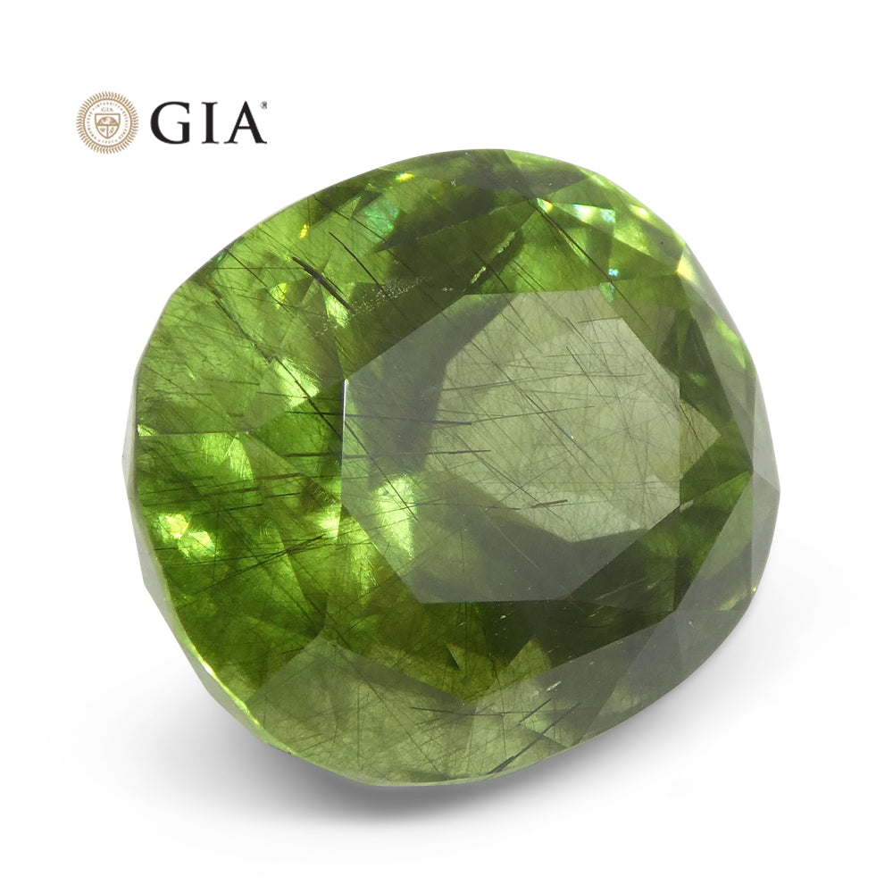 26.84ct Oval Yellowish Green Peridot GIA Certified - Skyjems Wholesale Gemstones