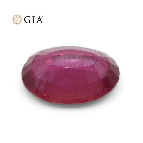 2.19ct Oval Red Ruby GIA Certified Mozambique