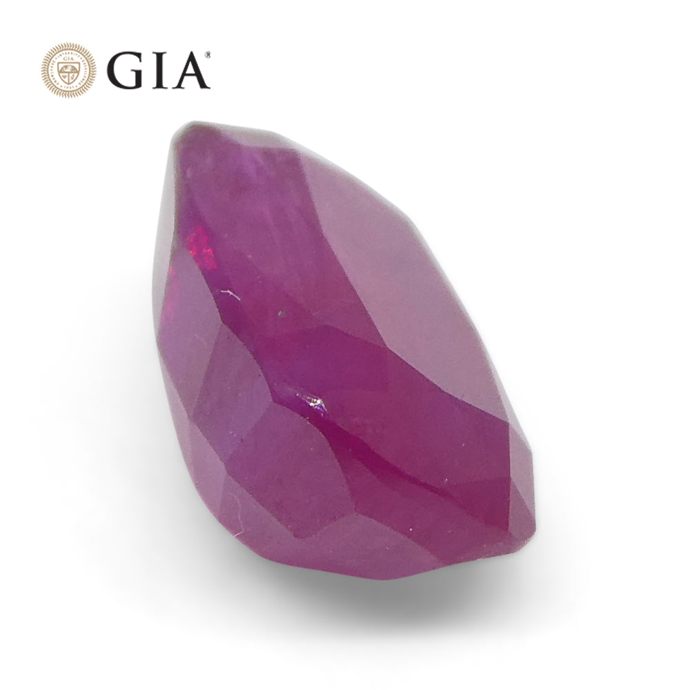 1.86ct Cushion Purplish Red Ruby GIA Certified Vietnam Unheated - Skyjems Wholesale Gemstones
