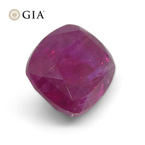 3.01ct Cushion Red Ruby GIA Certified Afghanistan Unheated
