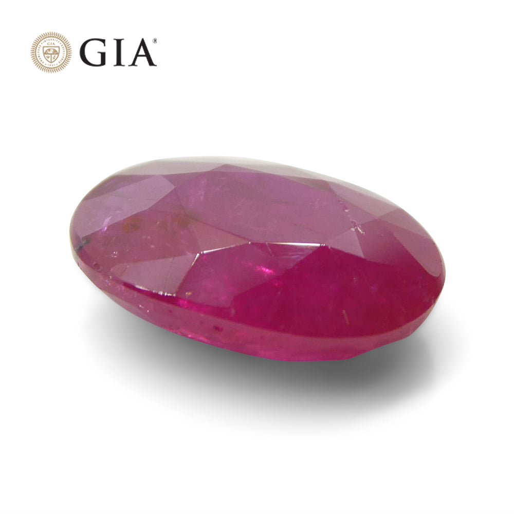 2.18ct Oval Purplish Red Ruby GIA Certified Mozambique - Skyjems Wholesale Gemstones