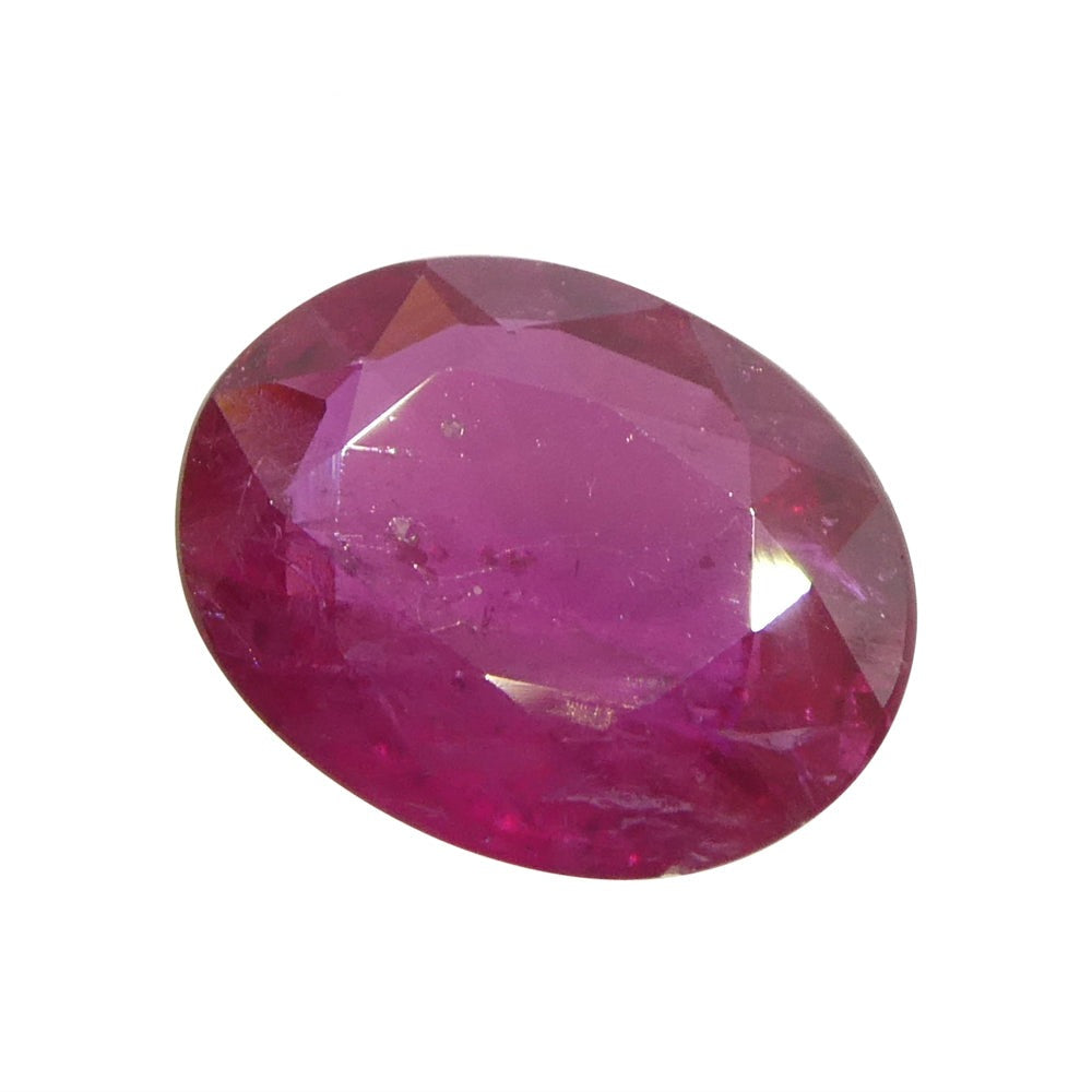 1.76ct Oval Purplish Red Ruby GIA Certified Mozambique - Skyjems Wholesale Gemstones