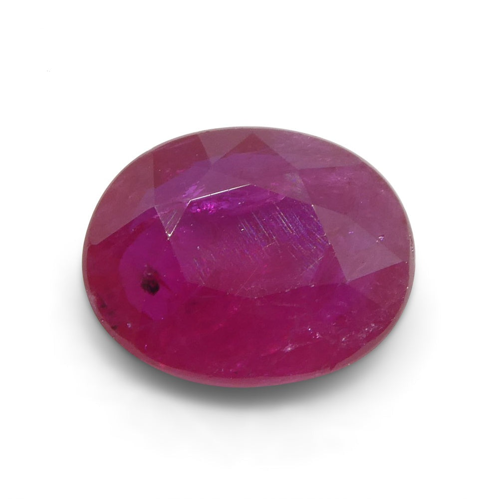 1.74ct Oval Purplish Red Ruby GIA Certified Mozambique - Skyjems Wholesale Gemstones