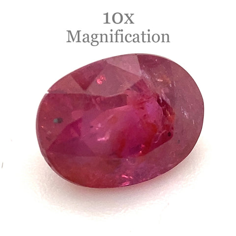 1.67ct Oval Red Ruby GIA Certified Madagascar Unheated