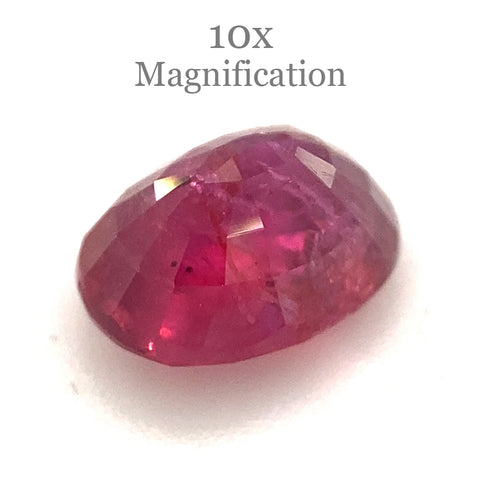 1.67ct Oval Red Ruby GIA Certified Madagascar Unheated