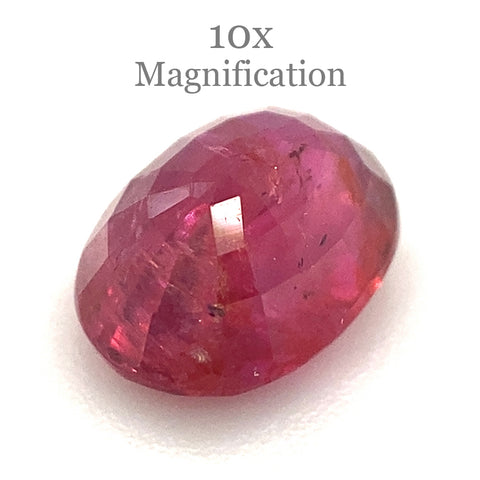 1.67ct Oval Red Ruby GIA Certified Madagascar Unheated