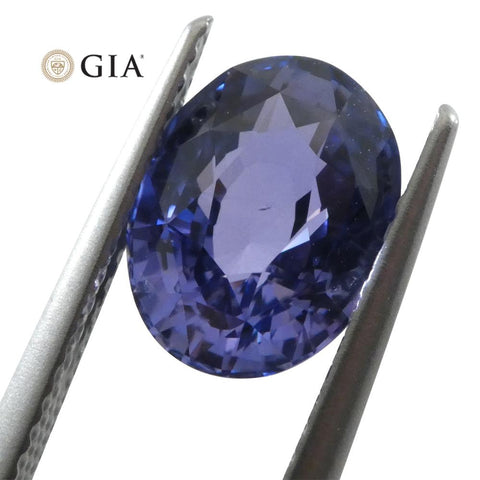 3.24ct Color Change Sapphire Oval GIA Certified Unheated, Sri Lanka, Bluish Violet to Pinkish Purple