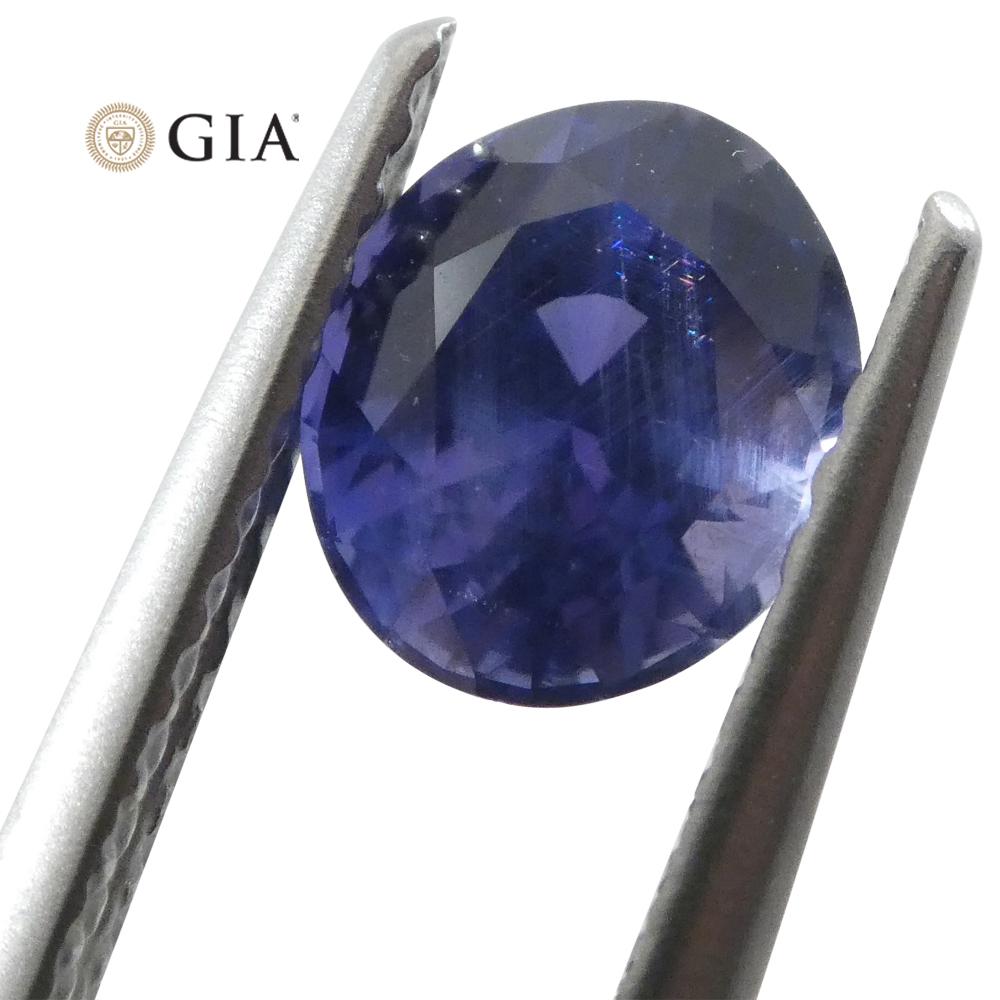 1.22ct Color Change Sapphire Oval GIA Certified Unheated, Sri Lanka, Vivid Violetish Blue to Purple - Skyjems Wholesale Gemstones