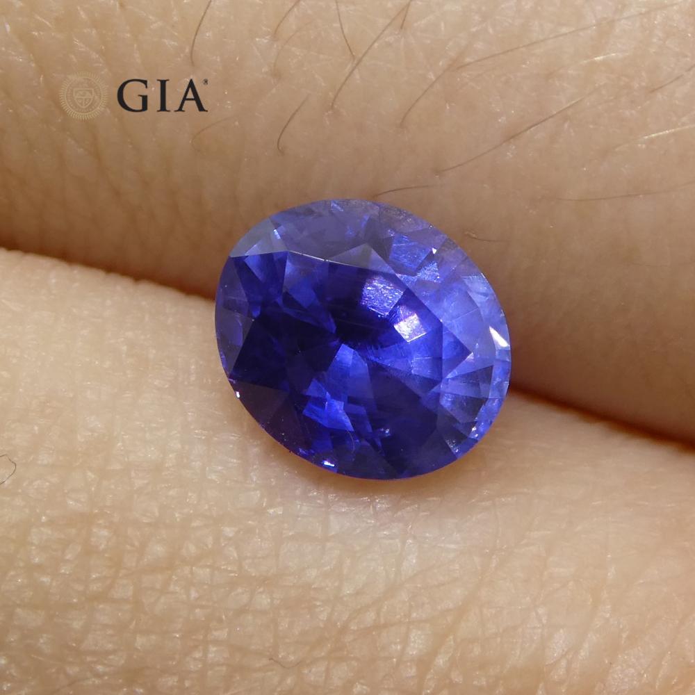 1.22ct Color Change Sapphire Oval GIA Certified Unheated, Sri Lanka, Vivid Violetish Blue to Purple - Skyjems Wholesale Gemstones