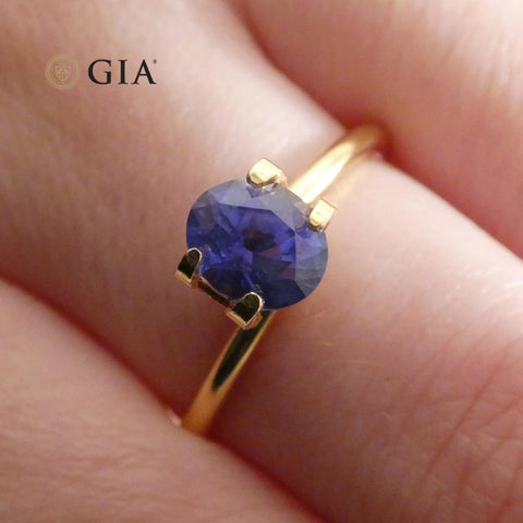 1.22ct Color Change Sapphire Oval GIA Certified Unheated, Sri Lanka, Vivid Violetish Blue to Purple