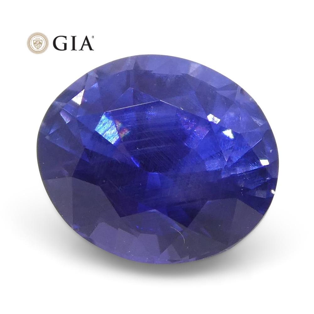 1.22ct Color Change Sapphire Oval GIA Certified Unheated, Sri Lanka, Vivid Violetish Blue to Purple - Skyjems Wholesale Gemstones