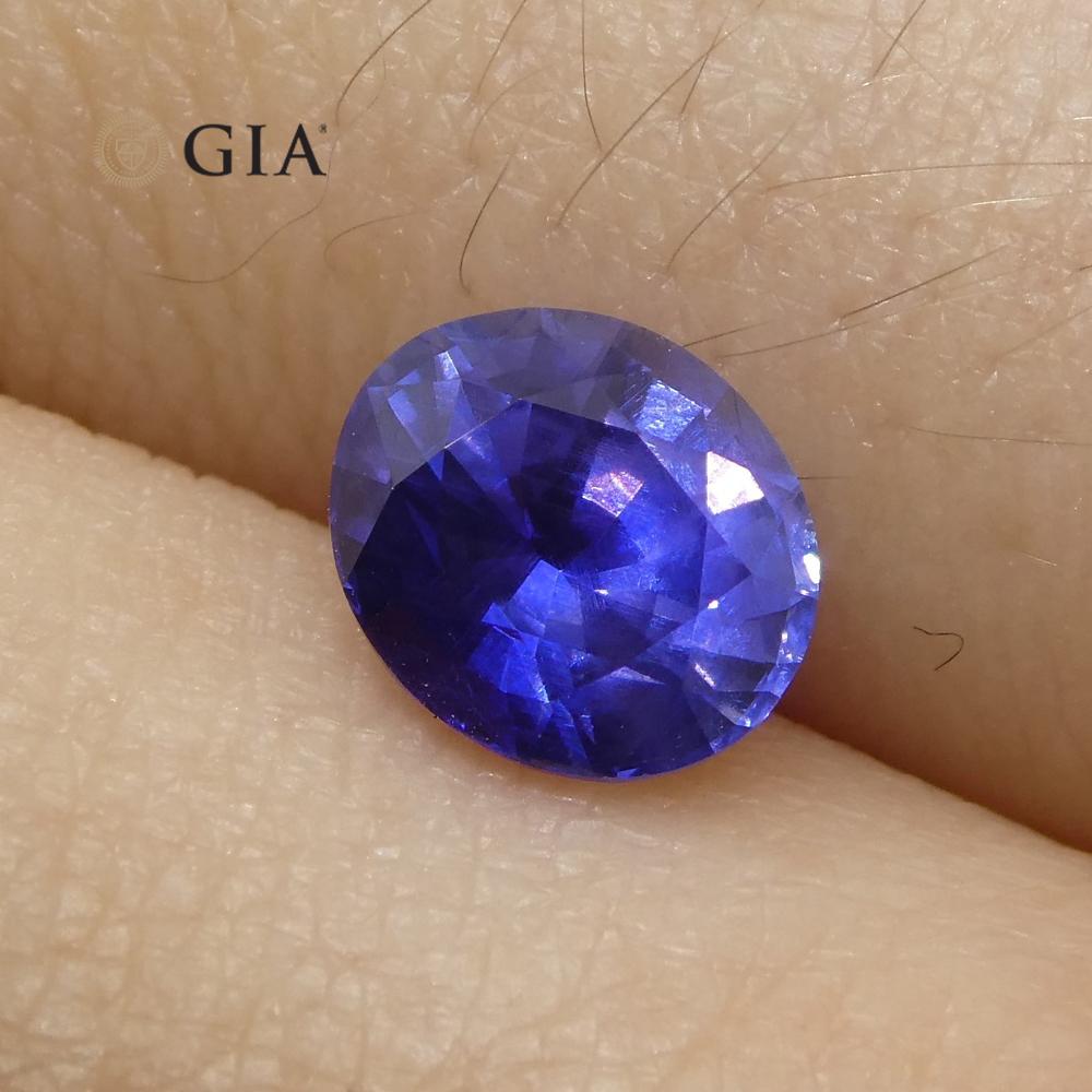 1.22ct Color Change Sapphire Oval GIA Certified Unheated, Sri Lanka, Vivid Violetish Blue to Purple - Skyjems Wholesale Gemstones