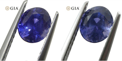1.22ct Color Change Sapphire Oval GIA Certified Unheated, Sri Lanka, Vivid Violetish Blue to Purple - Skyjems Wholesale Gemstones