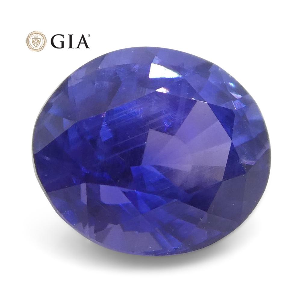 1.22ct Color Change Sapphire Oval GIA Certified Unheated, Sri Lanka, Vivid Violetish Blue to Purple - Skyjems Wholesale Gemstones