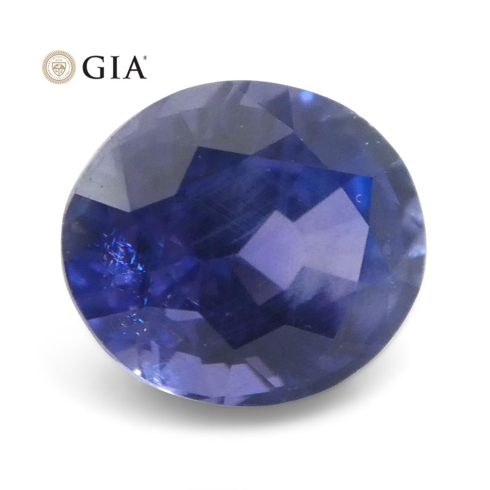 1.22ct Color Change Sapphire Oval GIA Certified Unheated, Sri Lanka, Vivid Violetish Blue to Purple - Skyjems Wholesale Gemstones