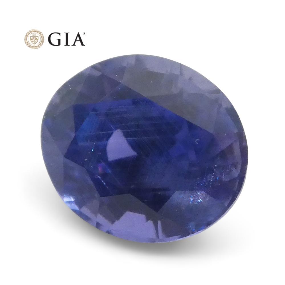 1.22ct Color Change Sapphire Oval GIA Certified Unheated, Sri Lanka, Vivid Violetish Blue to Purple - Skyjems Wholesale Gemstones