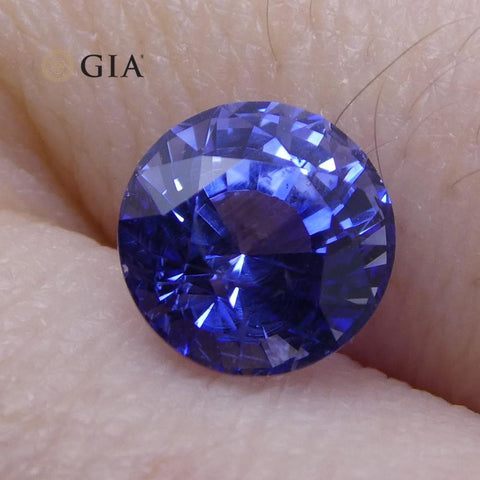 1.41 ct Blue Sapphire Round GIA Certified Sri Lanka