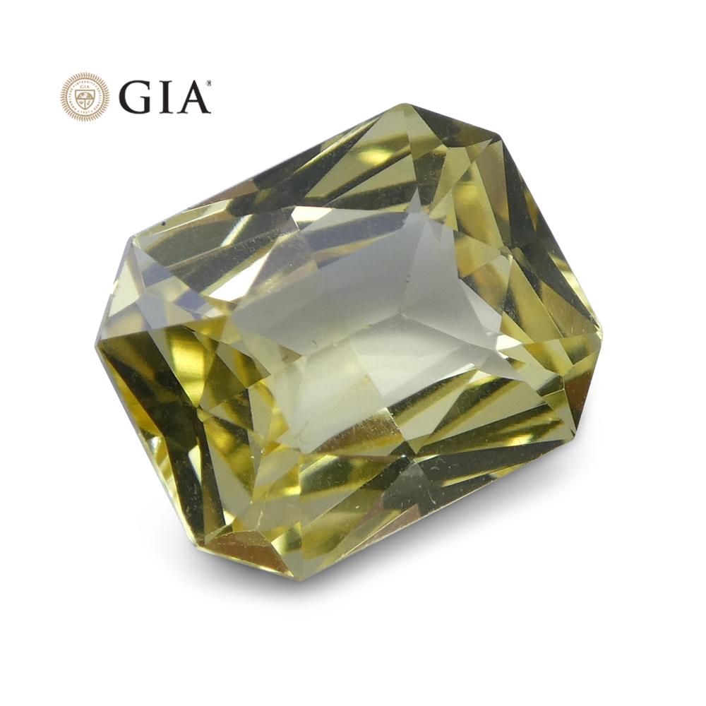 1.74 ct Yellow Sapphire Octagonal GIA Certified Unheated, Sri Lanka - Skyjems Wholesale Gemstones