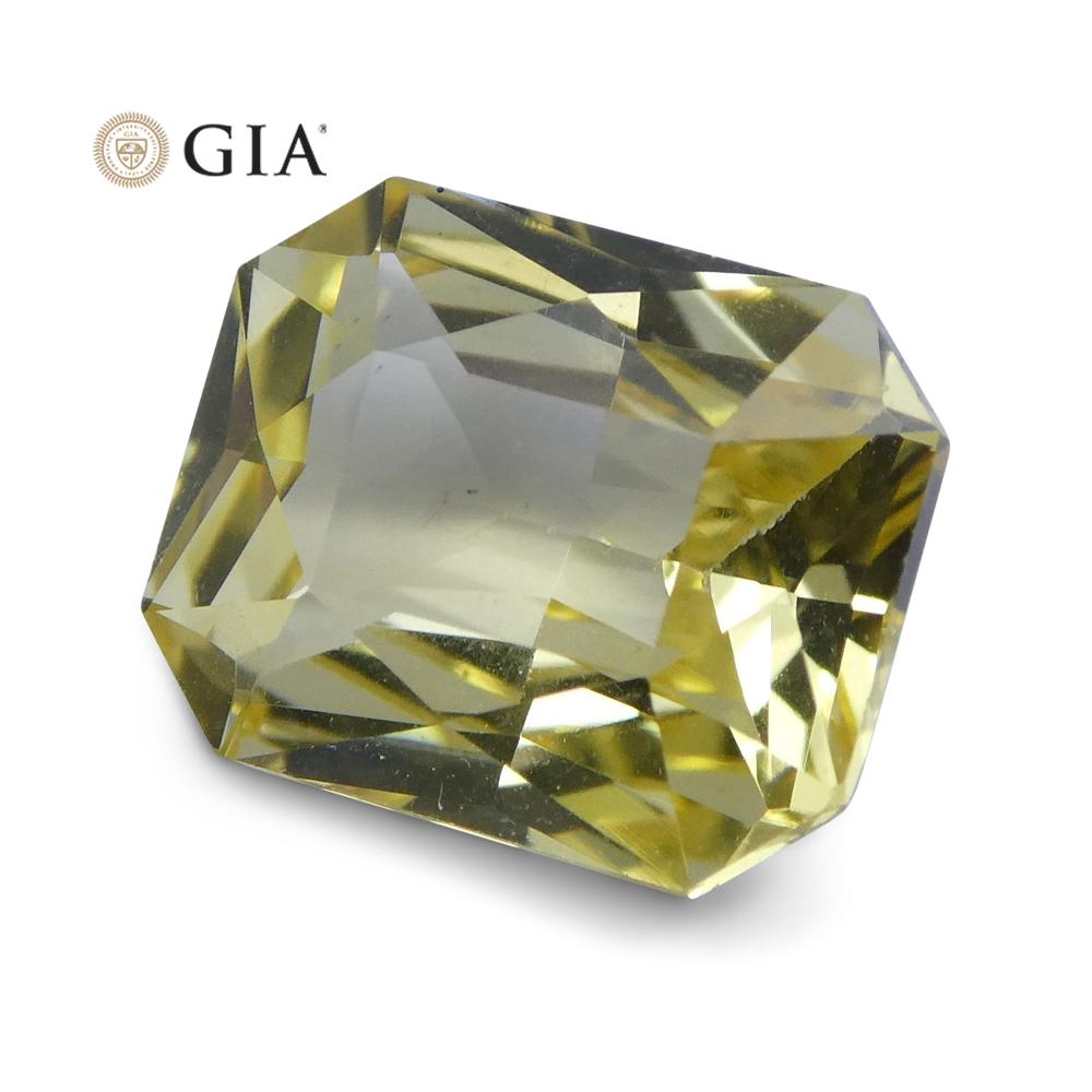 1.74 ct Yellow Sapphire Octagonal GIA Certified Unheated, Sri Lanka - Skyjems Wholesale Gemstones