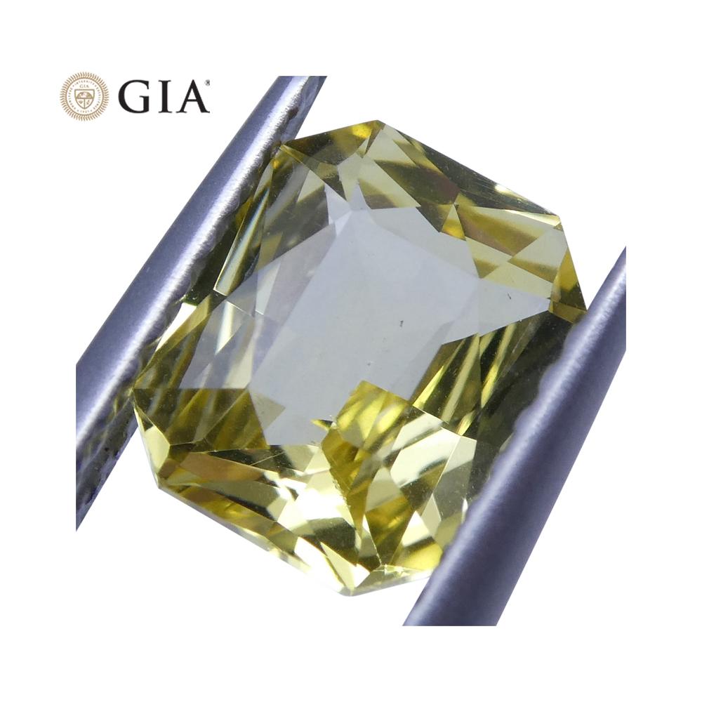 1.74 ct Yellow Sapphire Octagonal GIA Certified Unheated, Sri Lanka - Skyjems Wholesale Gemstones