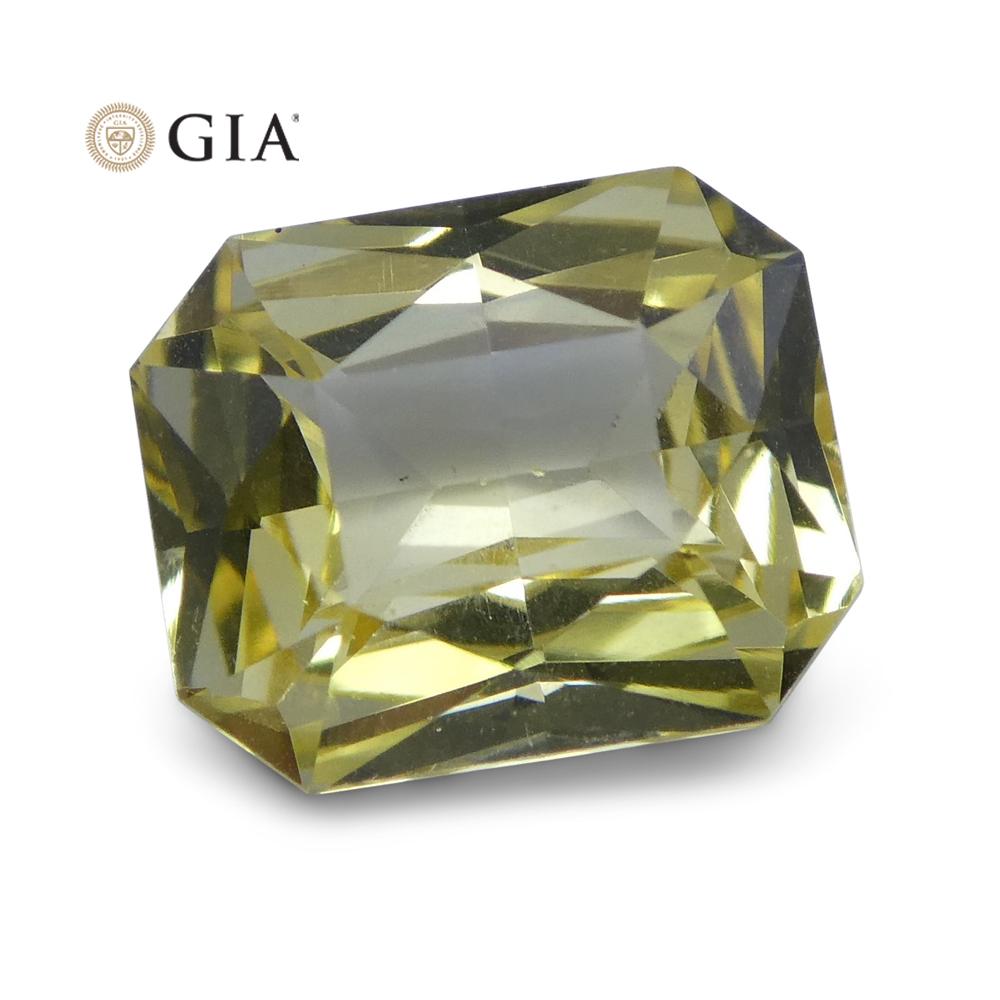 1.74 ct Yellow Sapphire Octagonal GIA Certified Unheated, Sri Lanka - Skyjems Wholesale Gemstones