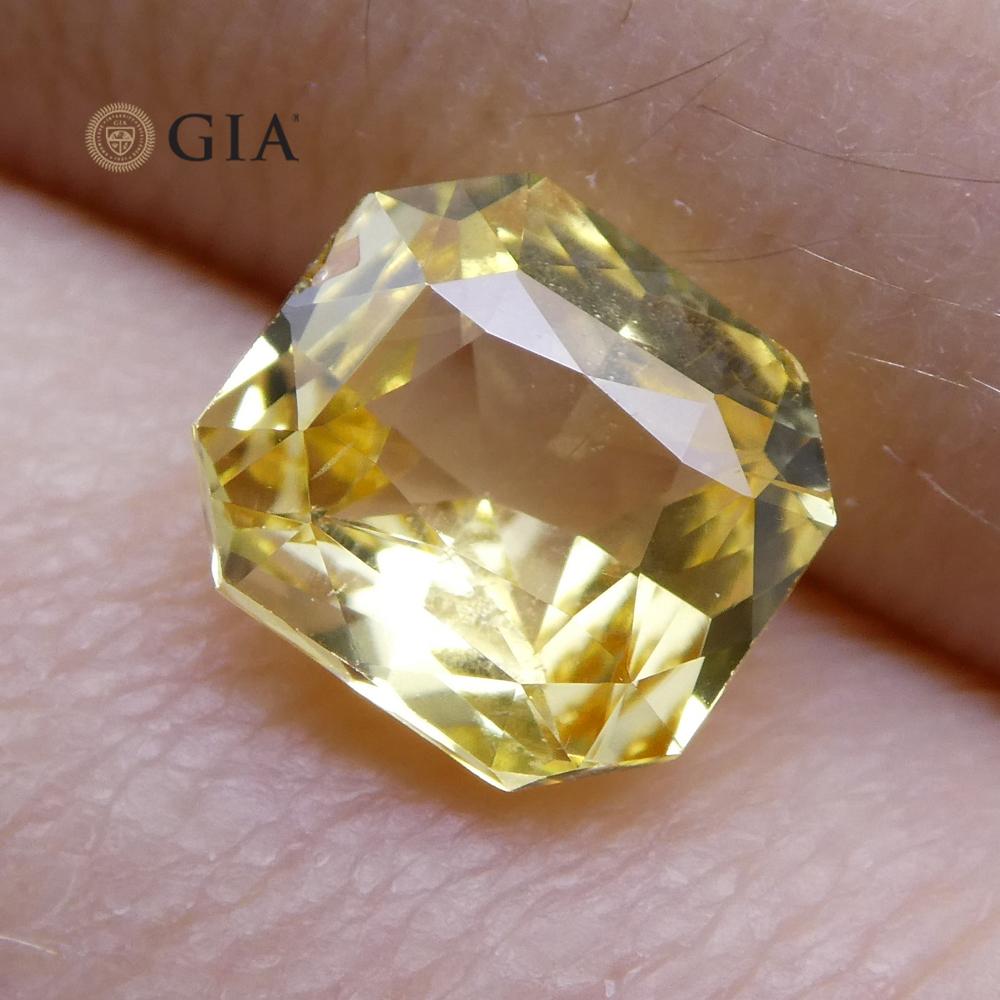 1.73 ct Yellow Sapphire Octagonal GIA Certified Unheated, Sri Lanka - Skyjems Wholesale Gemstones