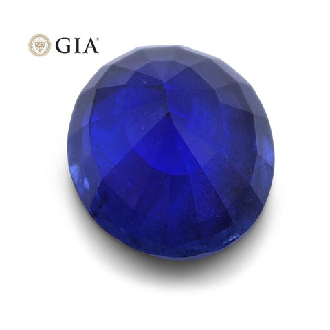 1.10 ct Vivid Blue Sapphire Oval GIA Certified Unheated, Burmese