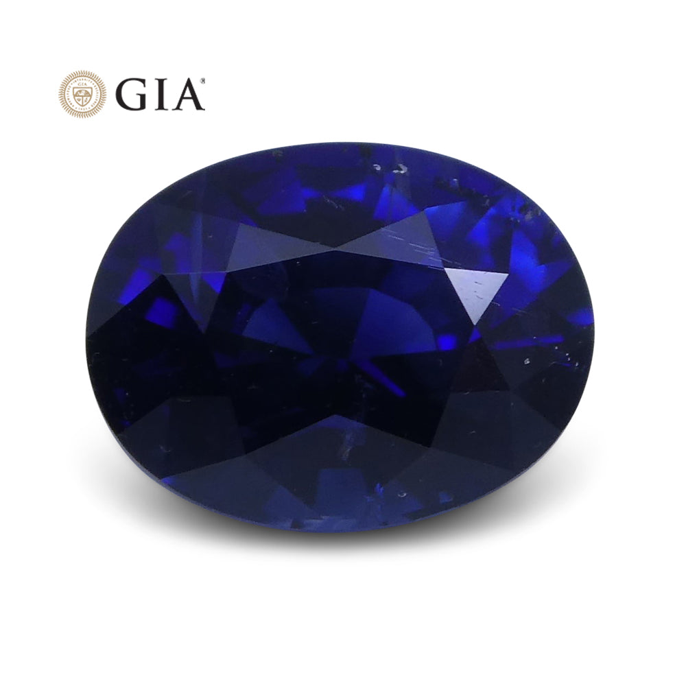 1.21 ct Vivid Blue Sapphire Oval GIA Certified Unheated, Sri Lanka - Skyjems Wholesale Gemstones