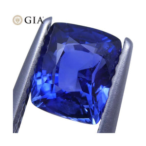 1.50 ct Blue Sapphire Cushion GIA Certified Unheated, Sri Lanka - Skyjems Wholesale Gemstones