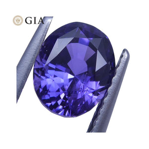 1.80 ct Purple Sapphire Oval GIA Certified Unheated, Sri Lanka - Skyjems Wholesale Gemstones