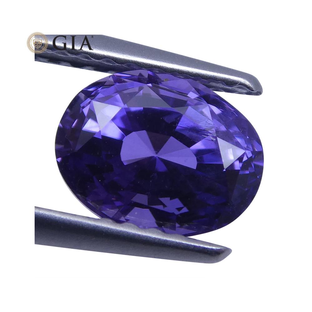 1.80 ct Purple Sapphire Oval GIA Certified Unheated, Sri Lanka - Skyjems Wholesale Gemstones