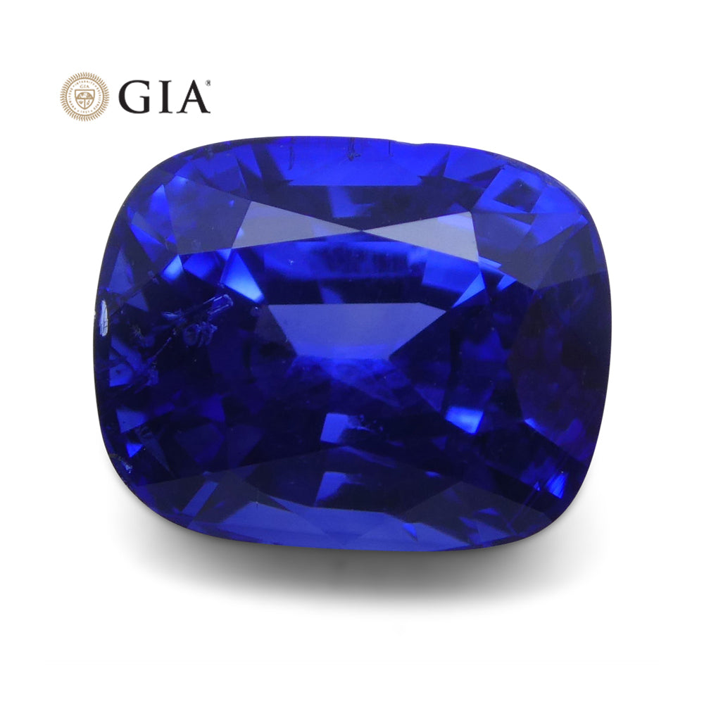 Vivid Cornflower Blue Sapphire 3.03ct Cushion GIA Certified - Skyjems Wholesale Gemstones