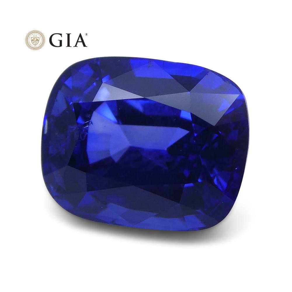 Vivid Cornflower Blue Sapphire 3.03ct Cushion GIA Certified - Skyjems Wholesale Gemstones