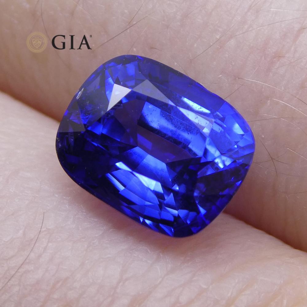 Vivid Cornflower Blue Sapphire 3.03ct Cushion GIA Certified - Skyjems Wholesale Gemstones