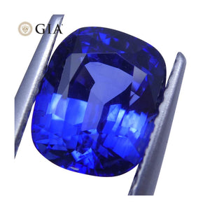 Vivid Cornflower Blue Sapphire 3.03ct Cushion GIA Certified - Skyjems Wholesale Gemstones