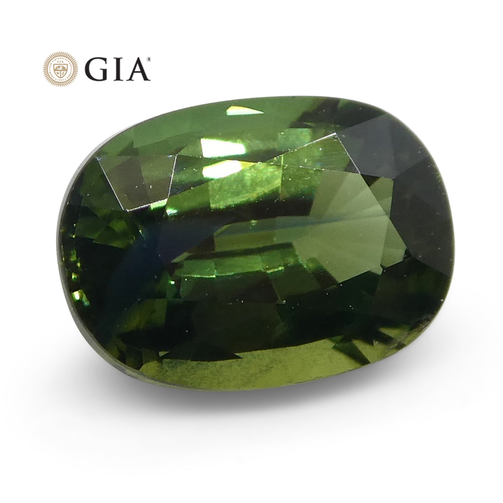 1.09ct Oval Teal Green Sapphire GIA Certified Australian - Skyjems Wholesale Gemstones